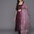 Violet Solid Sleeveless Kurta With Trousers & Bandhani Printed Dupatta