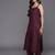 Violet Solid Sleeveless Kurta With Trousers & Bandhani Printed Dupatta