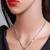 Cubic zirconia pendant set: white gold plated indian jewelry