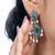 Oxidized silver indian necklace set: temple jewelry with pearl
