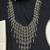 Oxidized silver boho waist chain, tribal festival body jewelry, draped saree pin belt