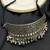 Oxidised silver torque choker necklace with ghungroo | vintage tribal boho statement jewellery