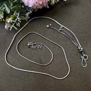 Oxidized silver kamarbandh waist chain | tribal belly chain 1