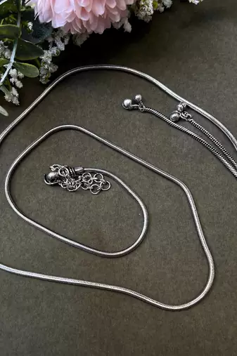 Oxidized silver kamarbandh waist chain | tribal belly chain