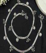 Silver oxidized kamarbandh for women, traditional indian waist belt, boho coin charm kamarpatta