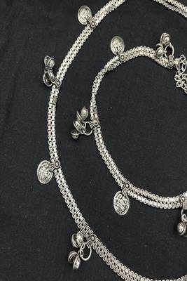 Silver oxidized kamarbandh for women, traditional indian waist belt, boho coin charm kamarpatta 4