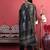 Grey Floral Printed Beads and Stones Straight Kurta with Trousers & Dupatta