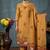 Gold handwoven jamdani cotton suit