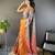 grey tissue silk blend kanjeevaram zari woven saree with unstitched blouse piece.
