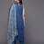 Blue Sleeveless Halter Neck Straight Republic Day Kurta with Trouser & Bandhani Printed Dupatta