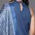 Blue Sleeveless Halter Neck Straight Republic Day Kurta with Trouser & Bandhani Printed Dupatta
