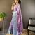 lilac tissue silk blend kanjeevaram zari woven saree with unstitched blouse piece.
