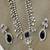 Sapphire blue bridal jewelry set | silver teardrop statement necklace & drop earrings