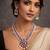 Handmade indian pearl necklace set: red stone antique party jewelry