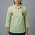 Light green floral embroidered short kurti