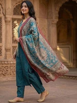 Women Regular Kurta with Trousers & With Dupatta 2