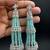 Mint green chandelier earrings, silver cz indian bridal jewelry