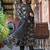 Black Floral Printed Pure Cotton Anarkali Kurta With Trousers & Dupatta