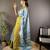 sky blue tissue silk blend kanjeevaram zari woven saree with unstitched blouse piece.