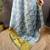 sky blue tissue silk blend kanjeevaram zari woven saree with unstitched blouse piece.
