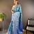 teal tissue silk blend kanjeevaram zari woven saree with unstitched blouse piece.