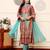 Ethnic Motifs Printed Chanderi Silk Kurta With Trousers And Dupatta