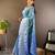 teal tissue silk blend kanjeevaram zari woven saree with unstitched blouse piece.