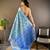 teal tissue silk blend kanjeevaram zari woven saree with unstitched blouse piece.