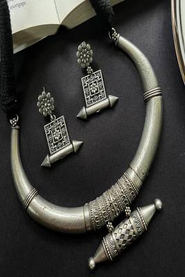 Rajasthani hasuli choker set: boho tribal indian jewelry 4
