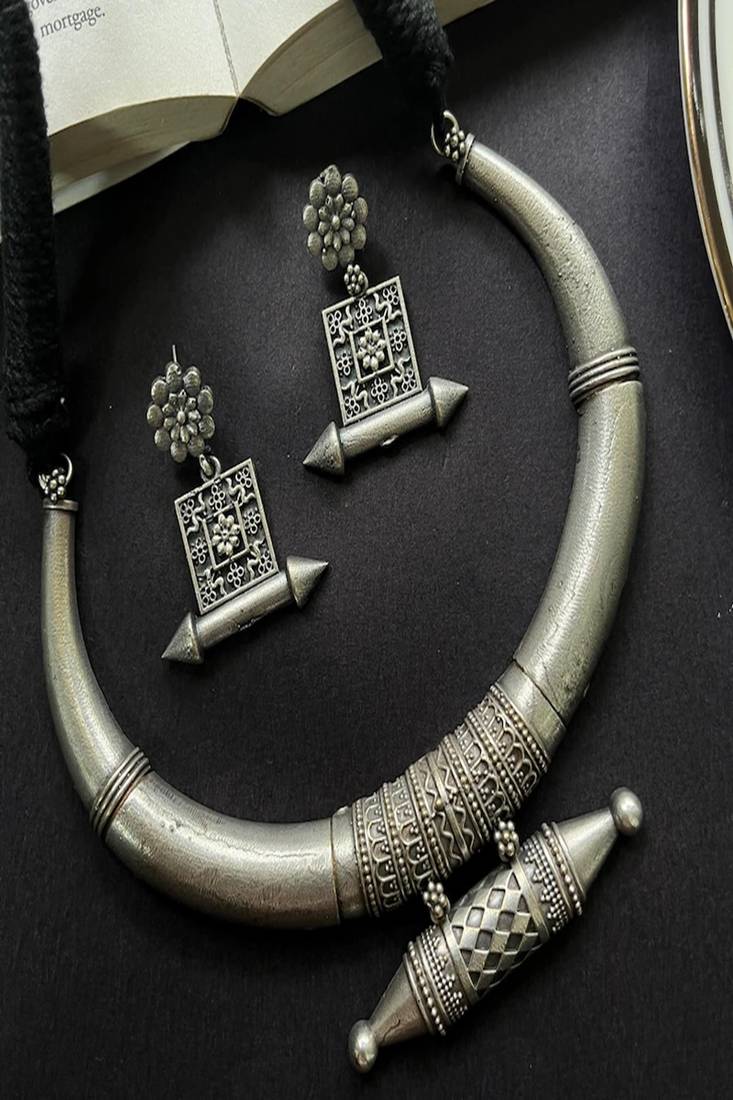 Rajasthani hasuli choker set: boho tribal indian jewelry