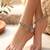 Oxidized silver plated anklet for women, double chain indian payal with bells