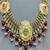 Antique gold kundan necklace set | indian bridal jewelry with pearls & red stones