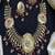 Antique gold kundan necklace set | indian bridal jewelry with pearls & red stones