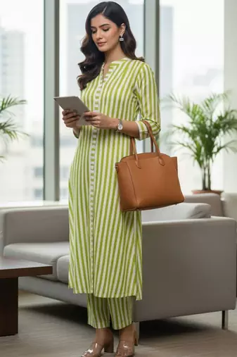 Women Printed Regular Kurta with Trousers