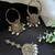 Indian pearl jhumka earrings and maang tikka set, kundan gold hoop jhumkas