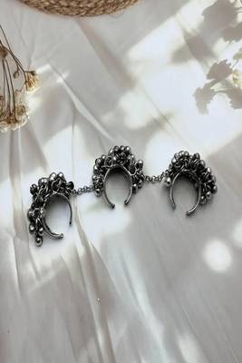 Oxidized ghungroo ring 1