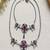 Oxidized silver camel anklet with red stones, traditional indian payal