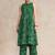 Ethnic Motifs Printed Halter Neck Sleeveless Anarkali Kurta With Trousers