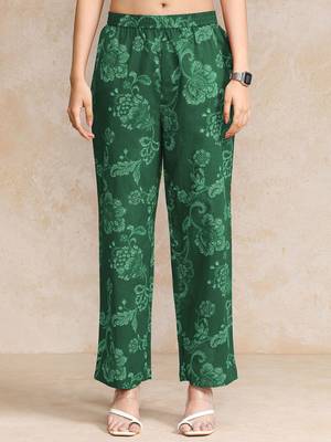 Ethnic Motifs Printed Halter Neck Sleeveless Anarkali Kurta With Trousers 7