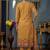 Gold handwoven jamdani cotton suit