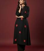Women Ethnic Motifs Embroidered Regular Thread Work Kurta with Trousers