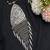 Vintage tribal statement necklace, oxidized silver boho pendant necklace