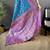 blue satin silk blend zari woven saree with unstitched blouse piece.
