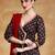Women V-Neck Floral Printed Angrakha Kurta with Trousers & Dupatta