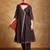 Women V-Neck Floral Printed Angrakha Kurta with Trousers & Dupatta