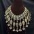 Vintage tribal silver statement necklace, boho gypsy choker necklace