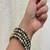 Dual tone bangle set: oxidized german silver, gold plated