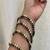 Dual tone bangle set: oxidized german silver, gold plated