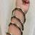Dual tone bangle set: oxidized german silver, gold plated