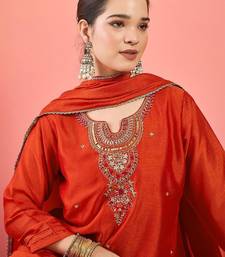 Women Ethnic Motifs Embroidered Regular Kurta with Trousers & Dupatta